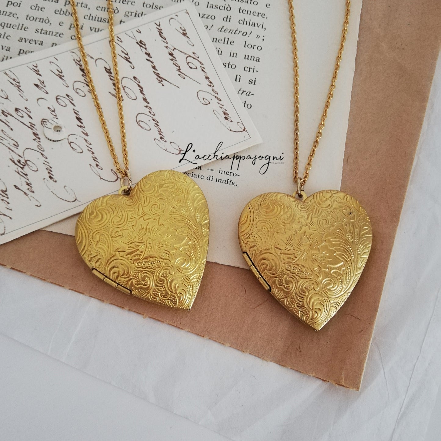 Collana Locket Cuore Apribile dell'Amicizia Oversize