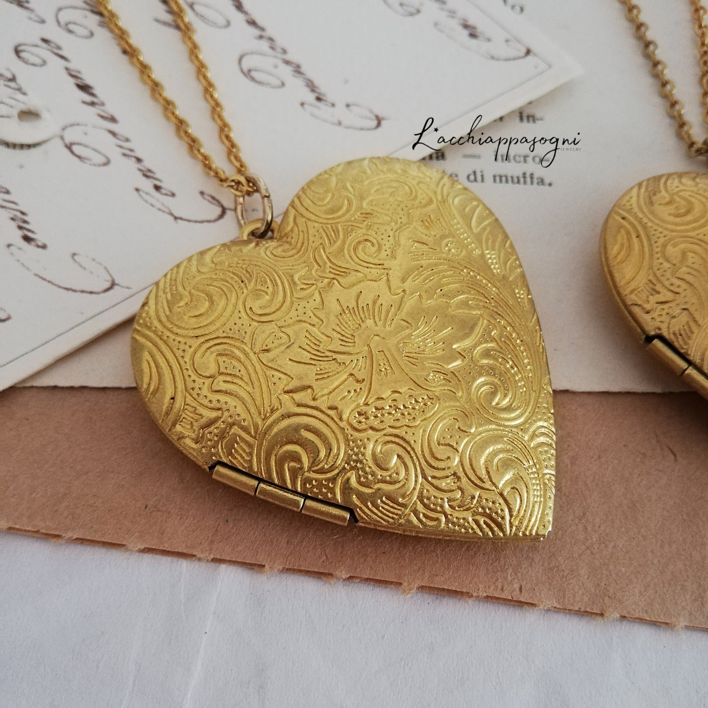 Collana Locket Cuore Apribile dell'Amicizia Oversize