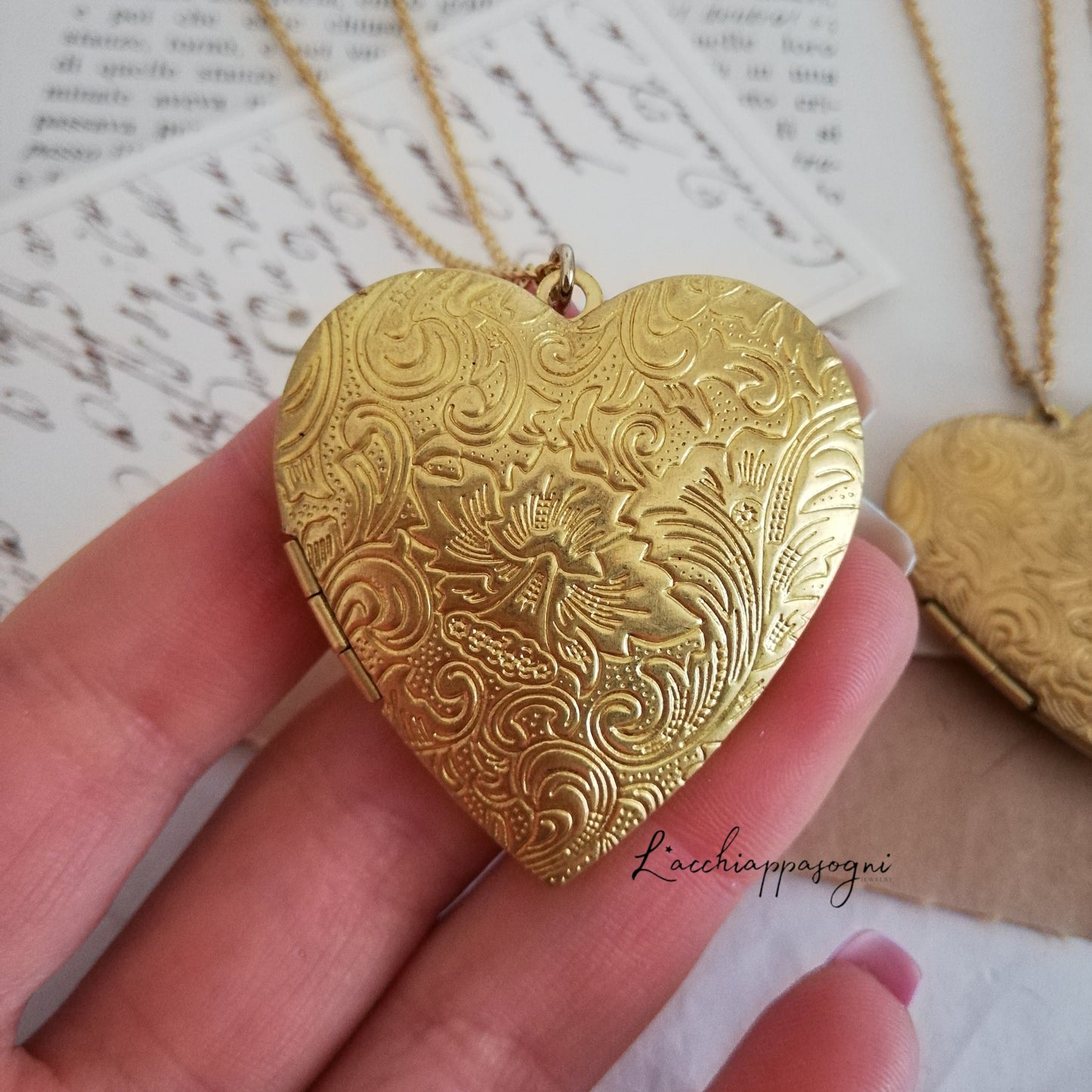 Collana Locket Cuore Apribile dell'Amicizia Oversize