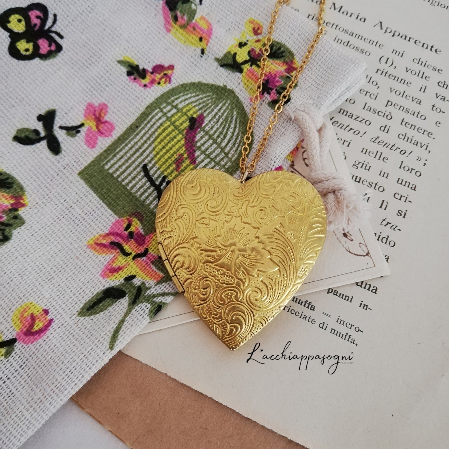 Collana Locket Cuore Apribile dell'Amicizia Oversize