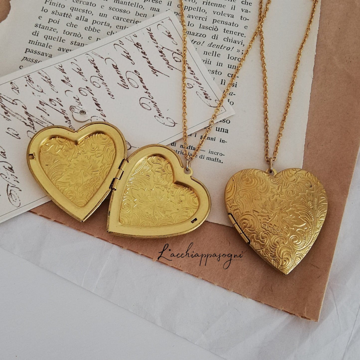 Collana Locket Cuore Apribile dell'Amicizia Oversize
