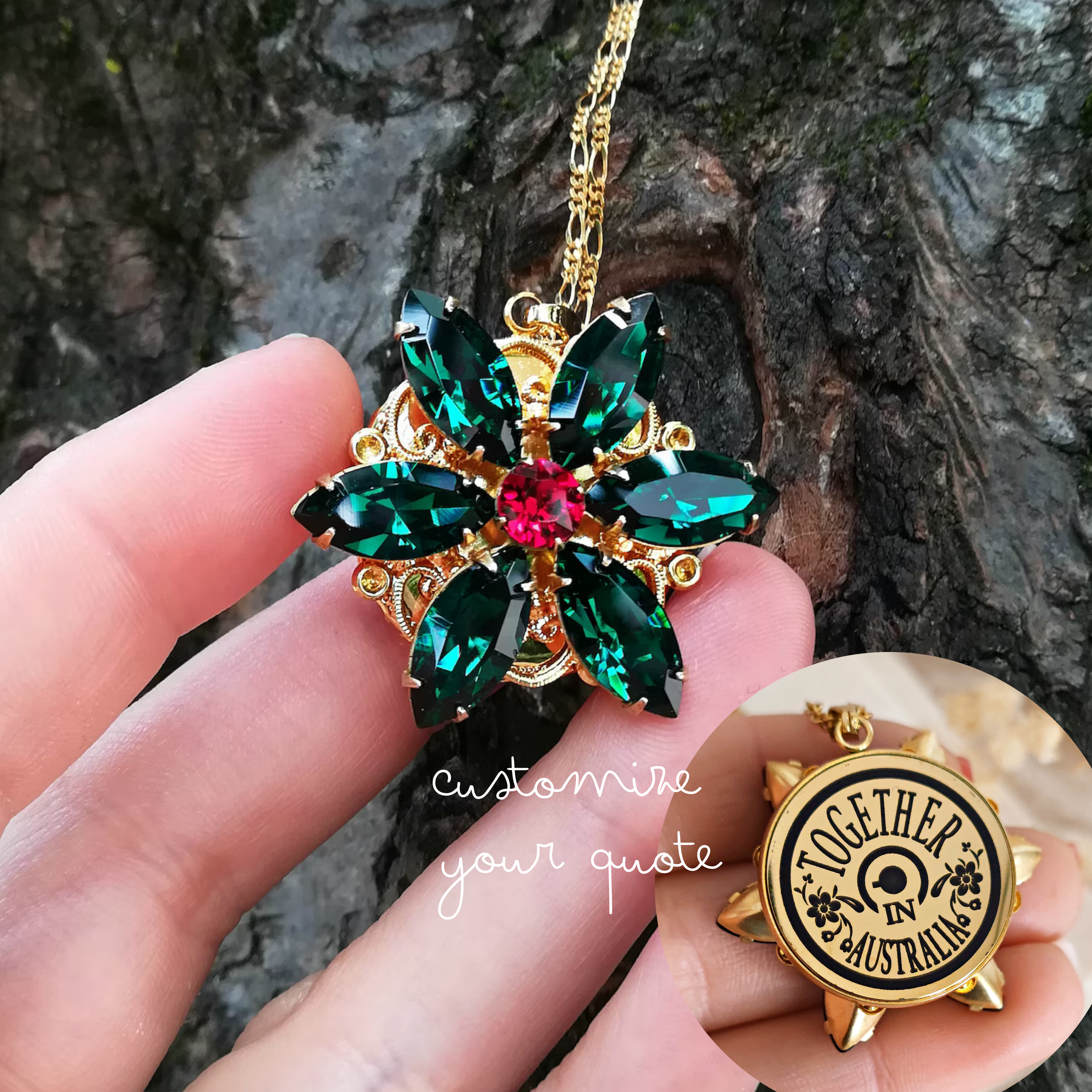 Anastasia Custom Engraving Necklace Together in 
