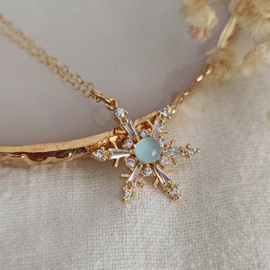 Collana "Ice Snowflake" con Fluorite