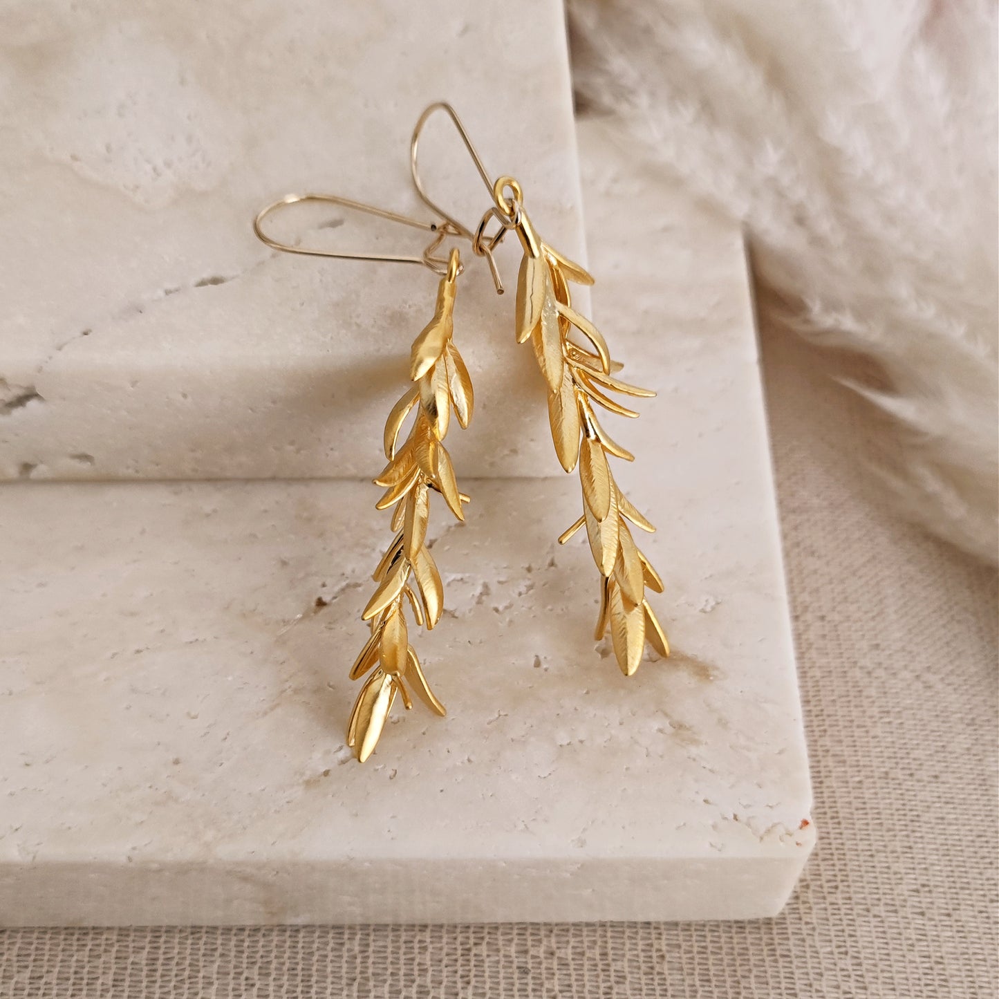Rosemary Leaves Earrings, Rosemary Dangling Earrings, Twig Branch Earrings, Plant Nature Lover, Botanical Wildflower Earrings