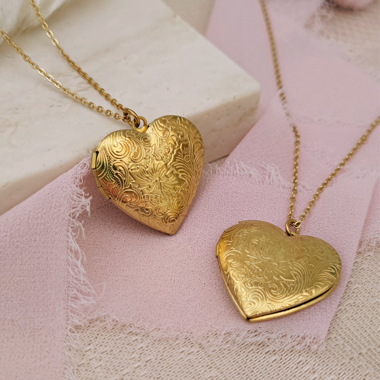 Heart Locket Necklace, Friendship Necklace, Medium size