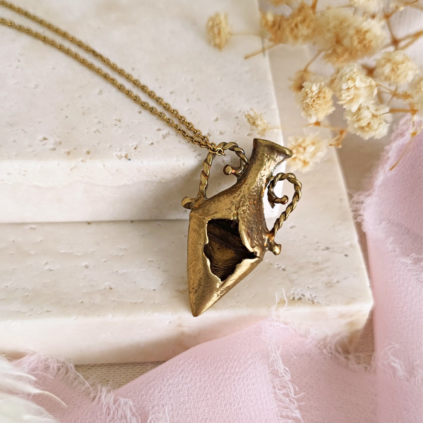 Collana antica anfora greca // CALYPSO Due manici