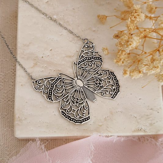 Collana Farfalla Donna Filigranata Oversize