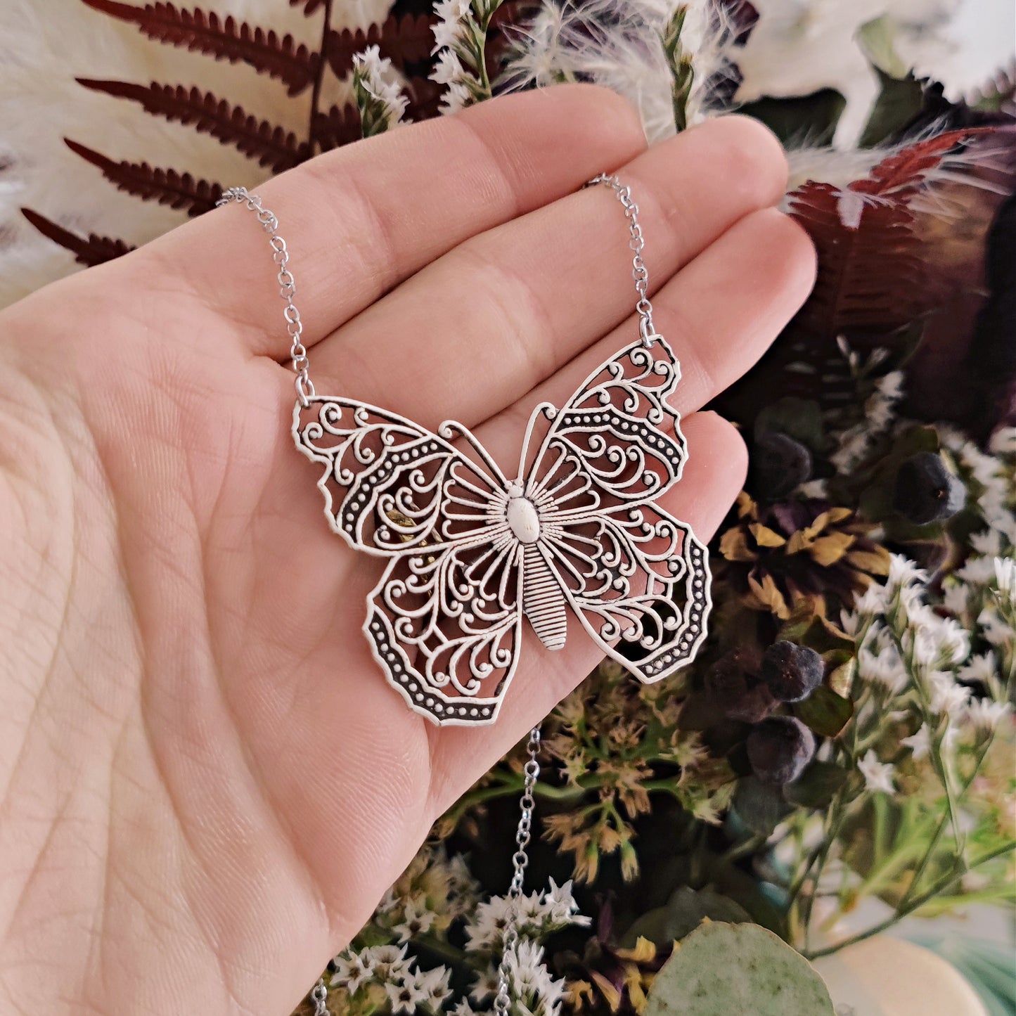 Collana Farfalla Donna Filigranata Oversize