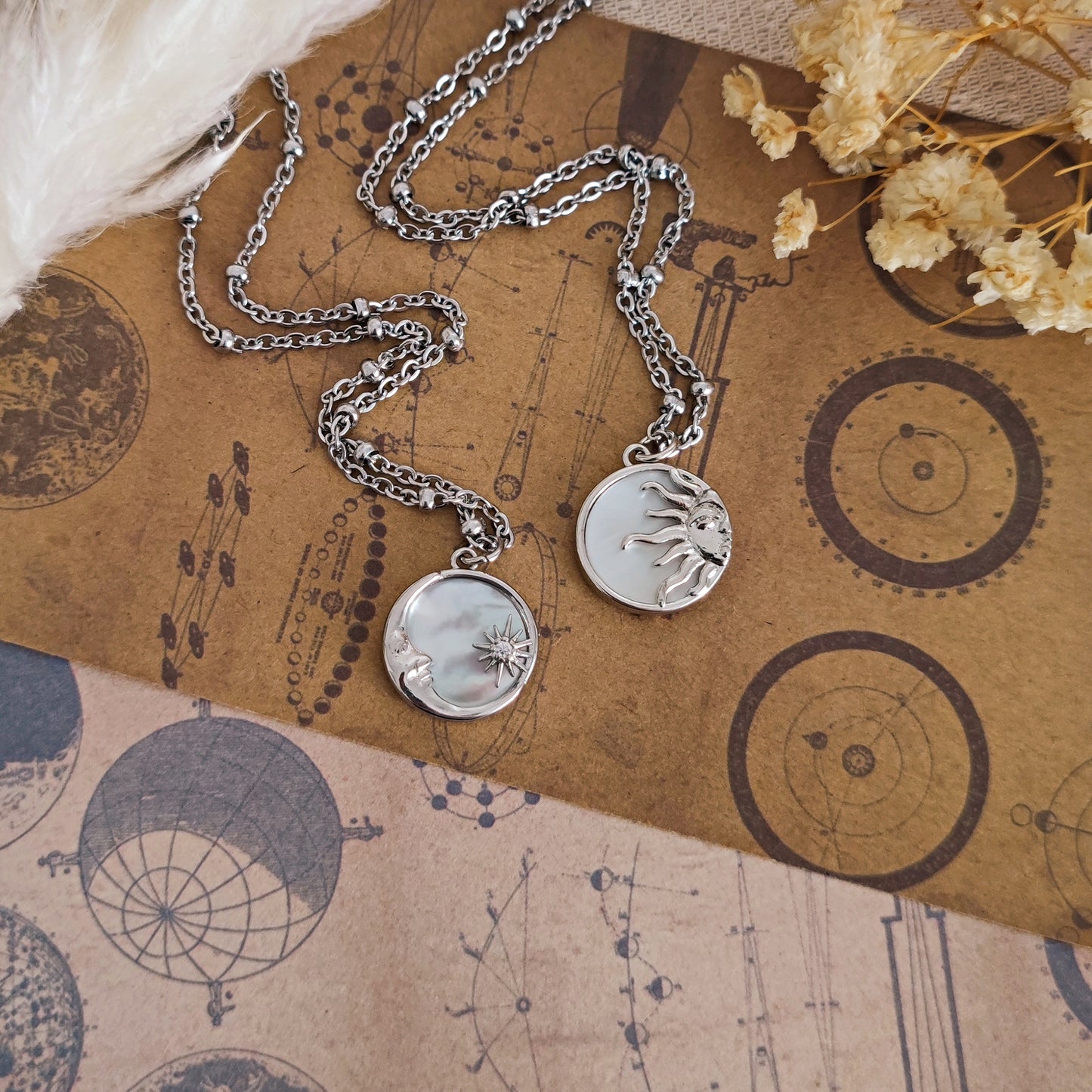 Collane friendship "My Sun" e "My Moon" - silver + gold