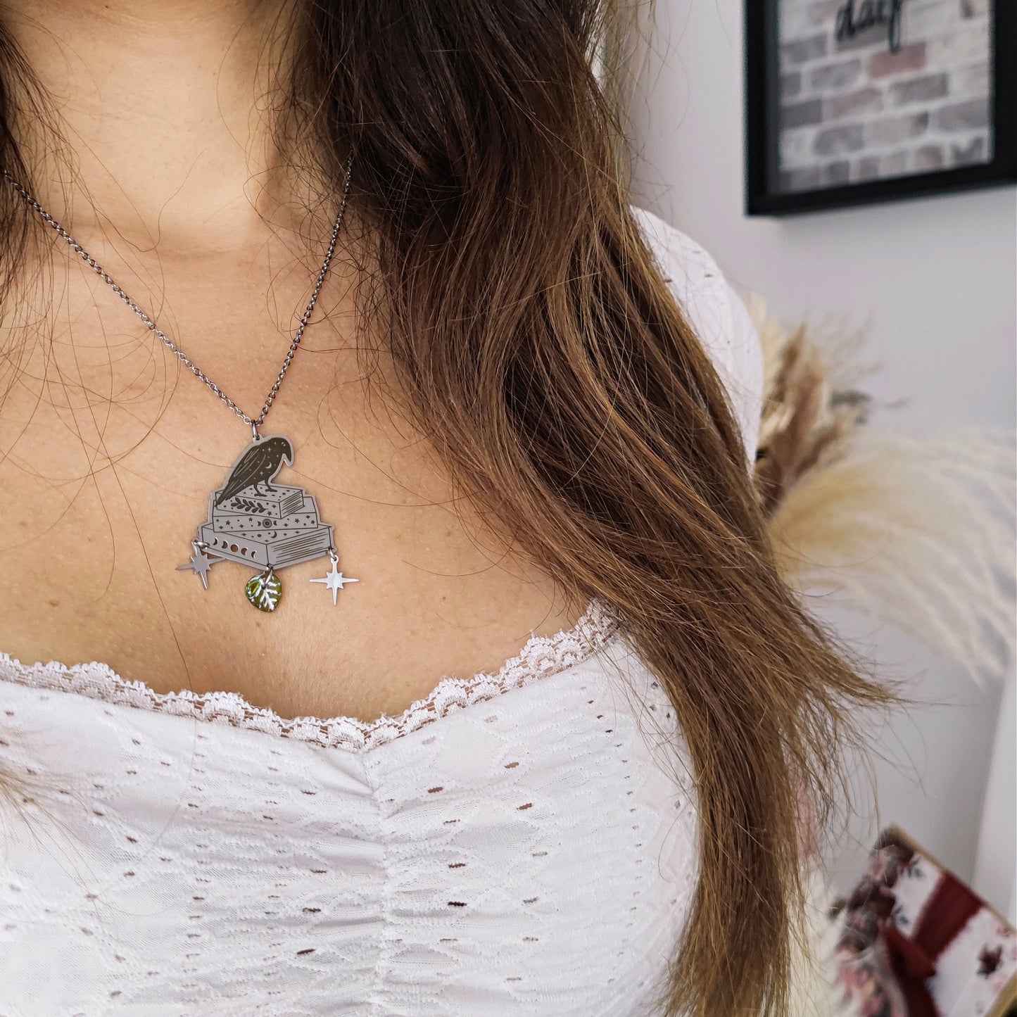 Collana corvo e libri Edgar Allan Poe // NEVERMORE