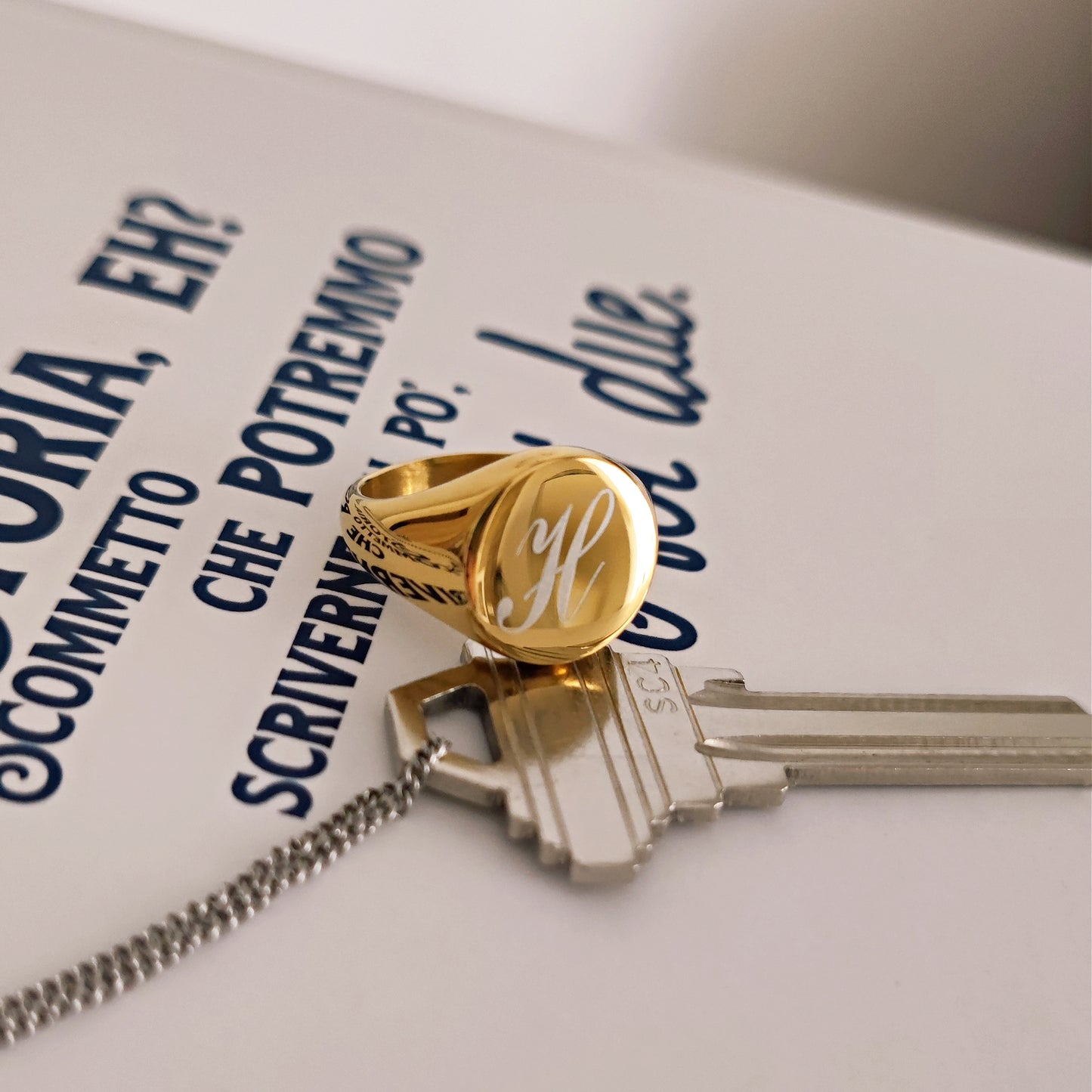 Set collana Chiave ACD + Anello Signet H