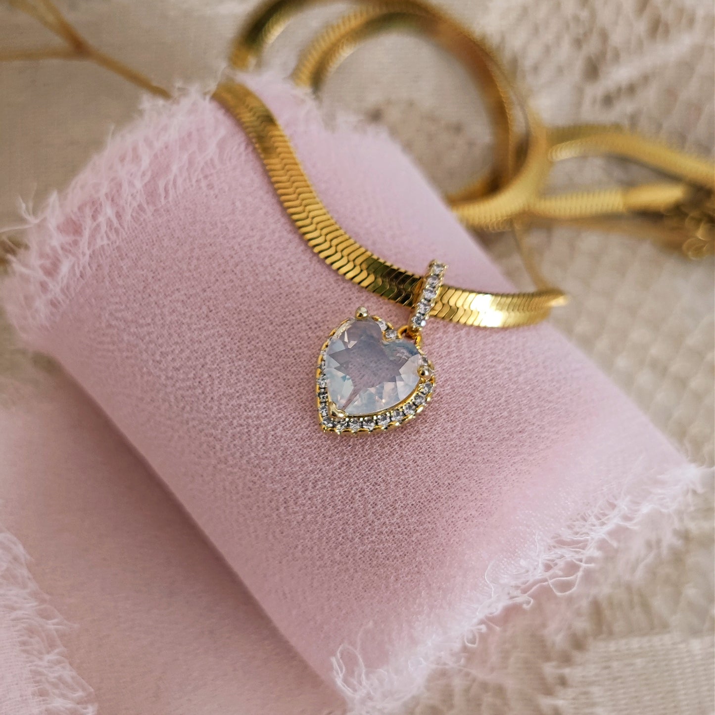 Collana cobra e cuore "Juliet" colore a scelta, oro