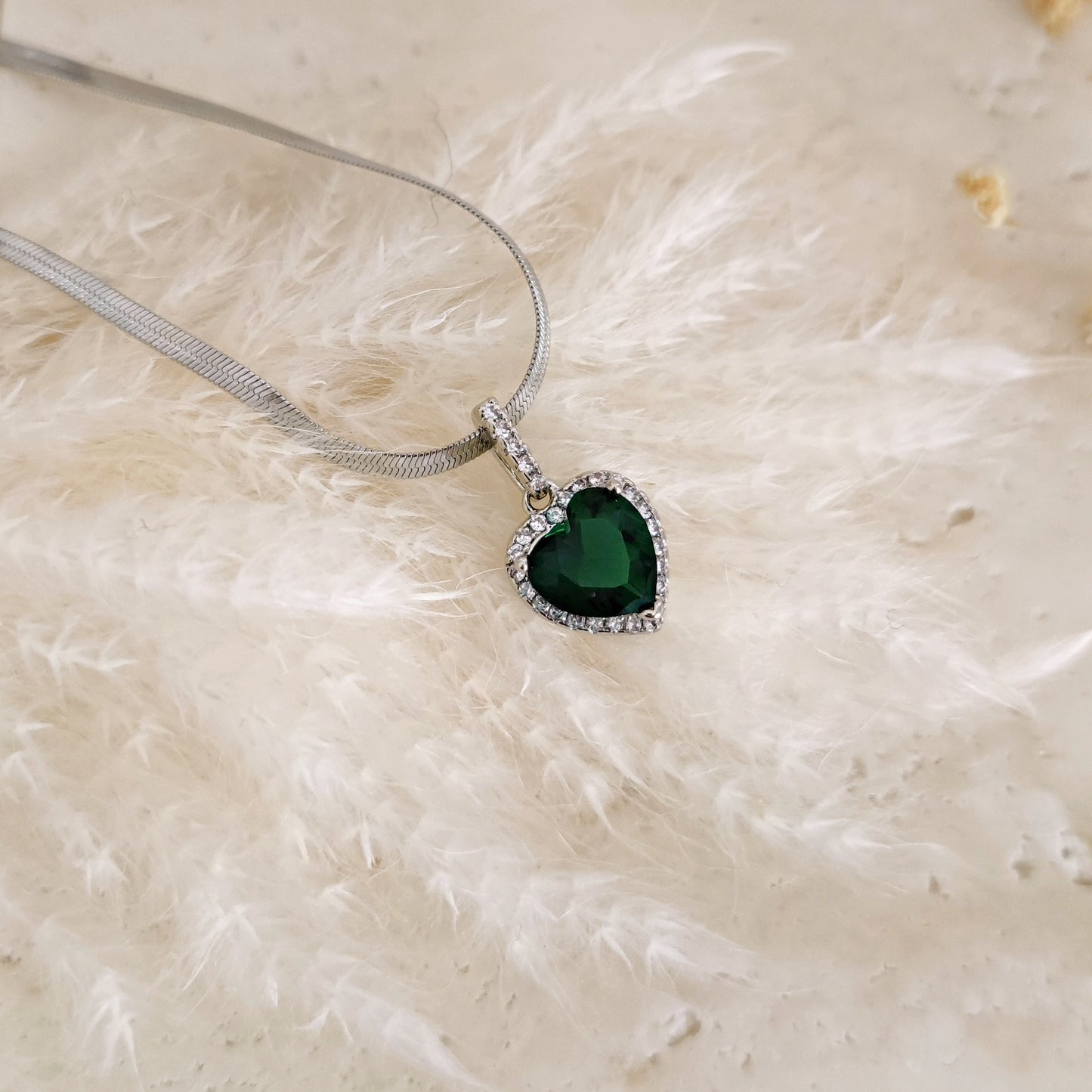 Collana cobra e cuore "Juliet" colore a scelta, argento