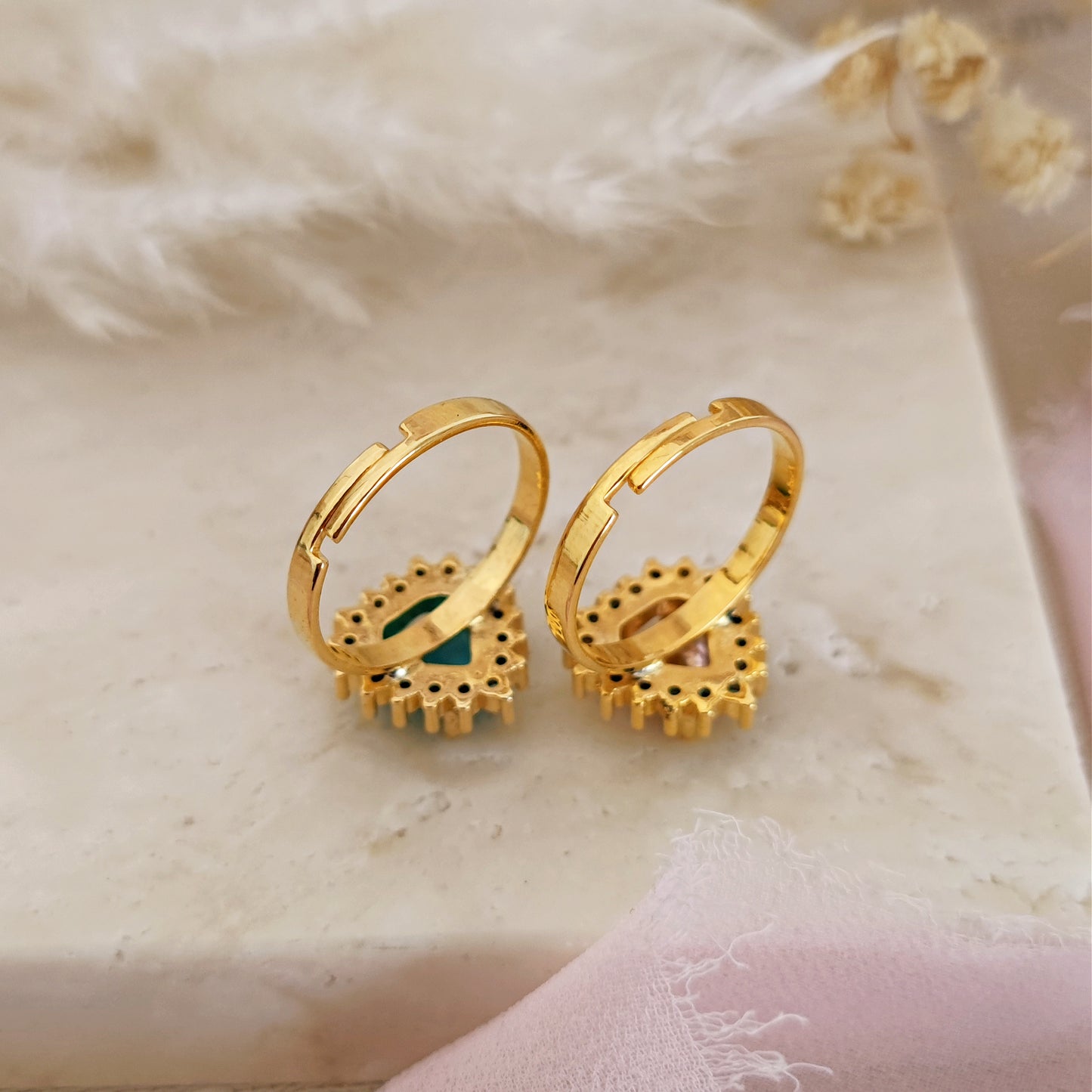 Anello "Princess Heart" con cuore Rosa o Azzurro