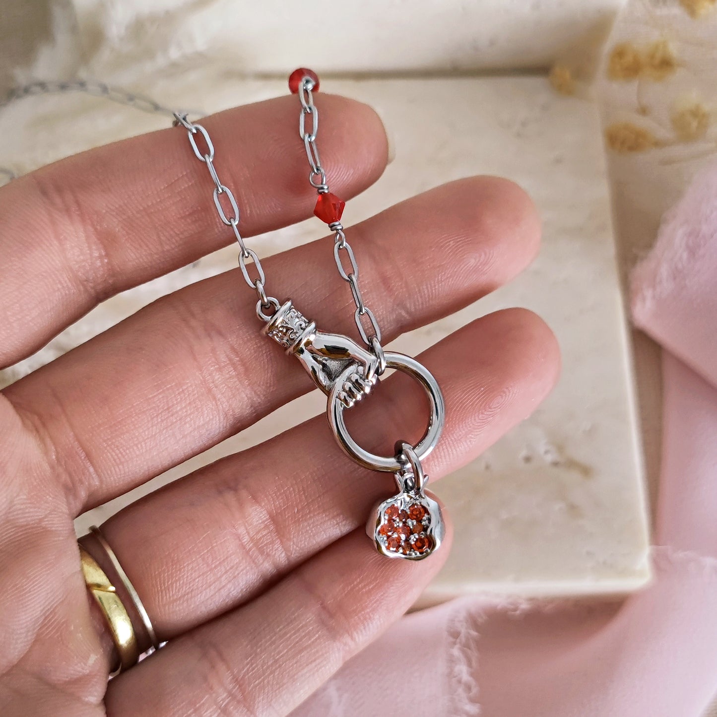 Collana Melograno Persefone e Ade
