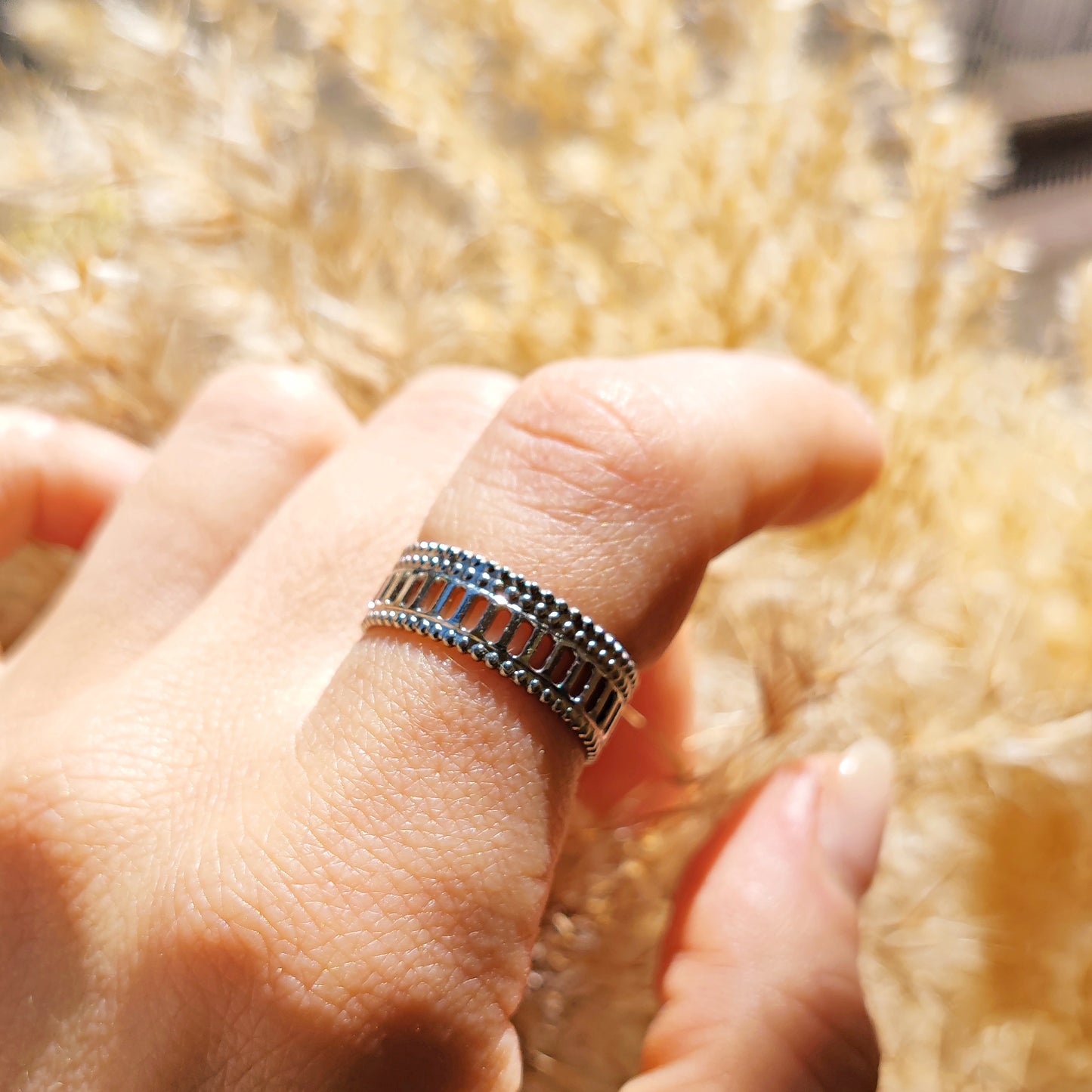 Anello regolabile "Ieròn" in acciaio