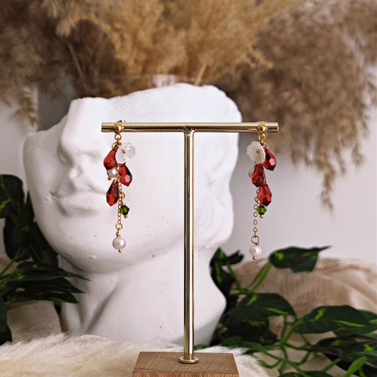"Persephone in the Garden" Chandelier Earrings