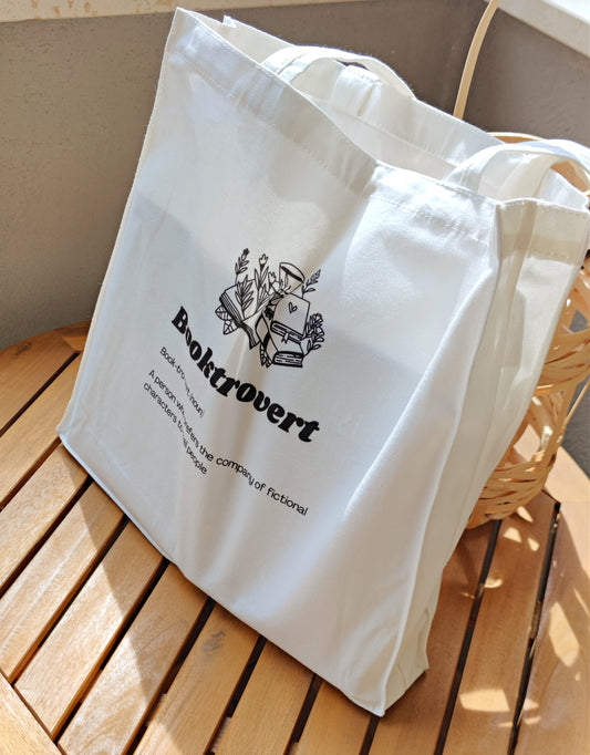 Booktrovert Tote Bag, Shopping Bag Bookish, Tote Bag per Book Lovers