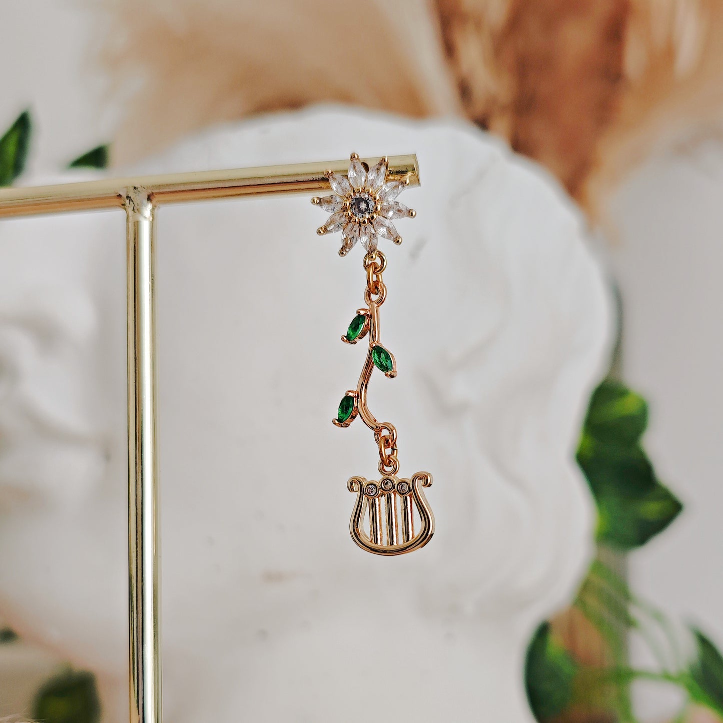 Orecchini asimmetrici "Orpheus & Eurydice"