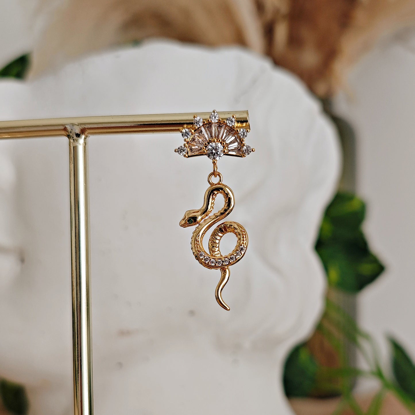 "Medusa" asymmetrical earrings