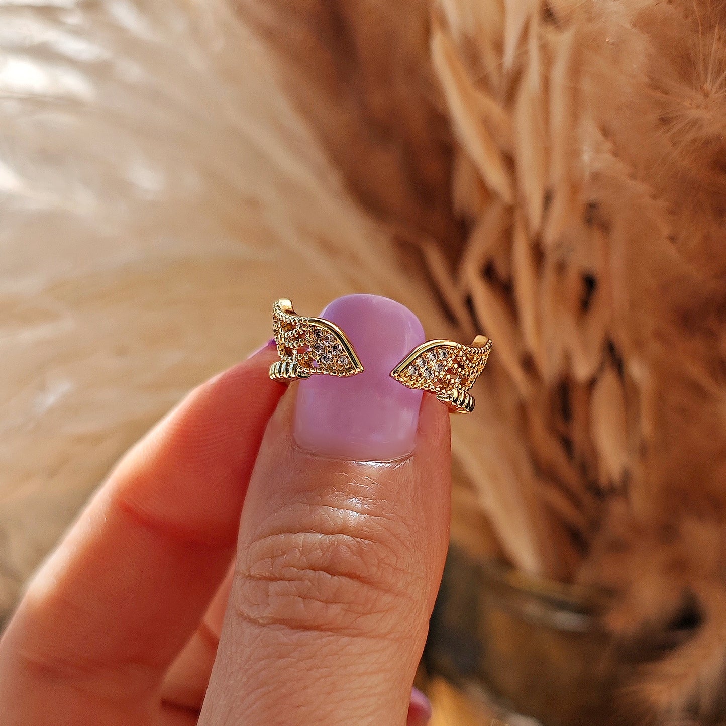 Anello con ali "Hermes"
