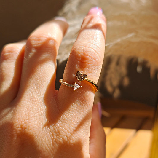 "Eros & Psyche" Ring with Arrow and Heart