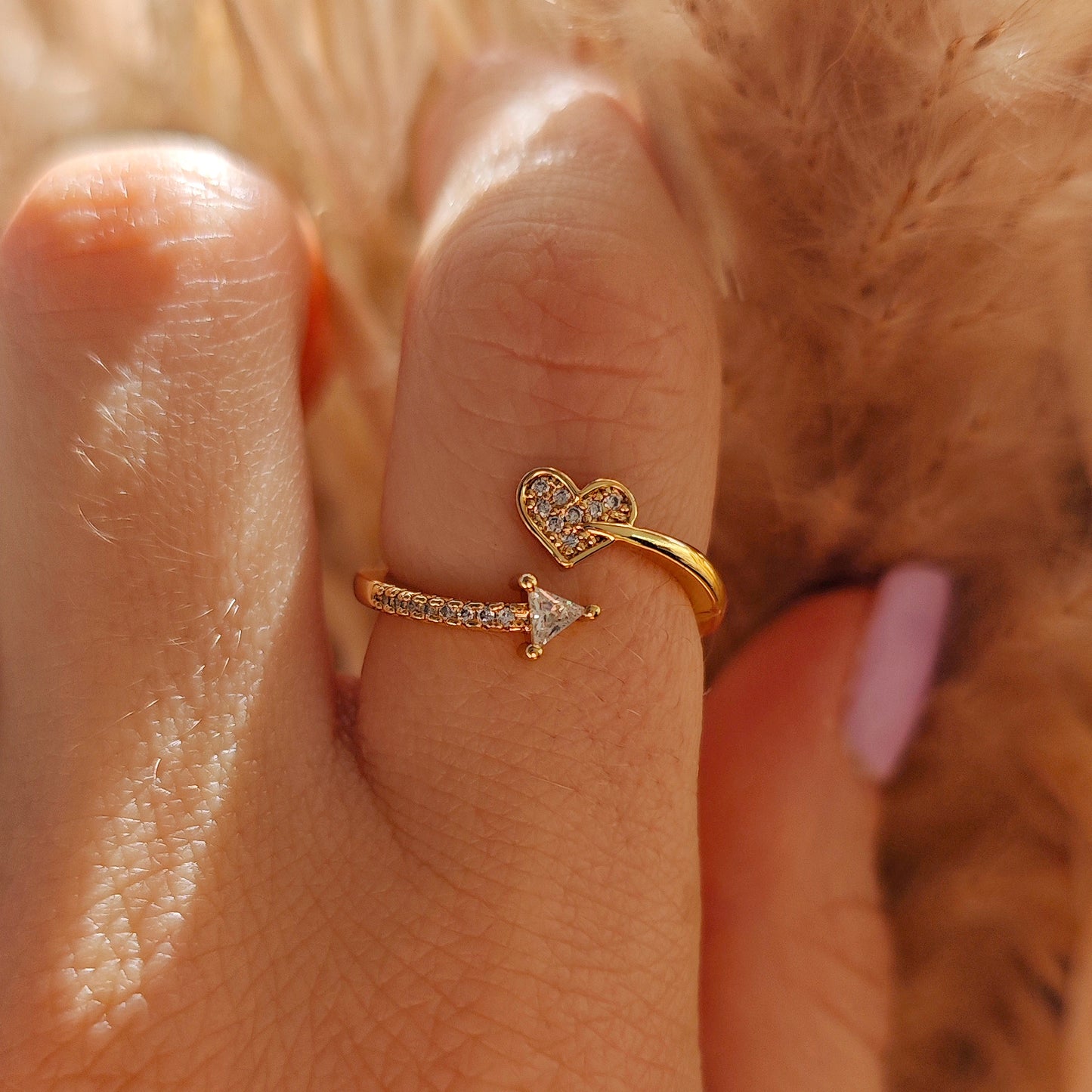 Anello con freccia e cuore "Eros & Psyche"