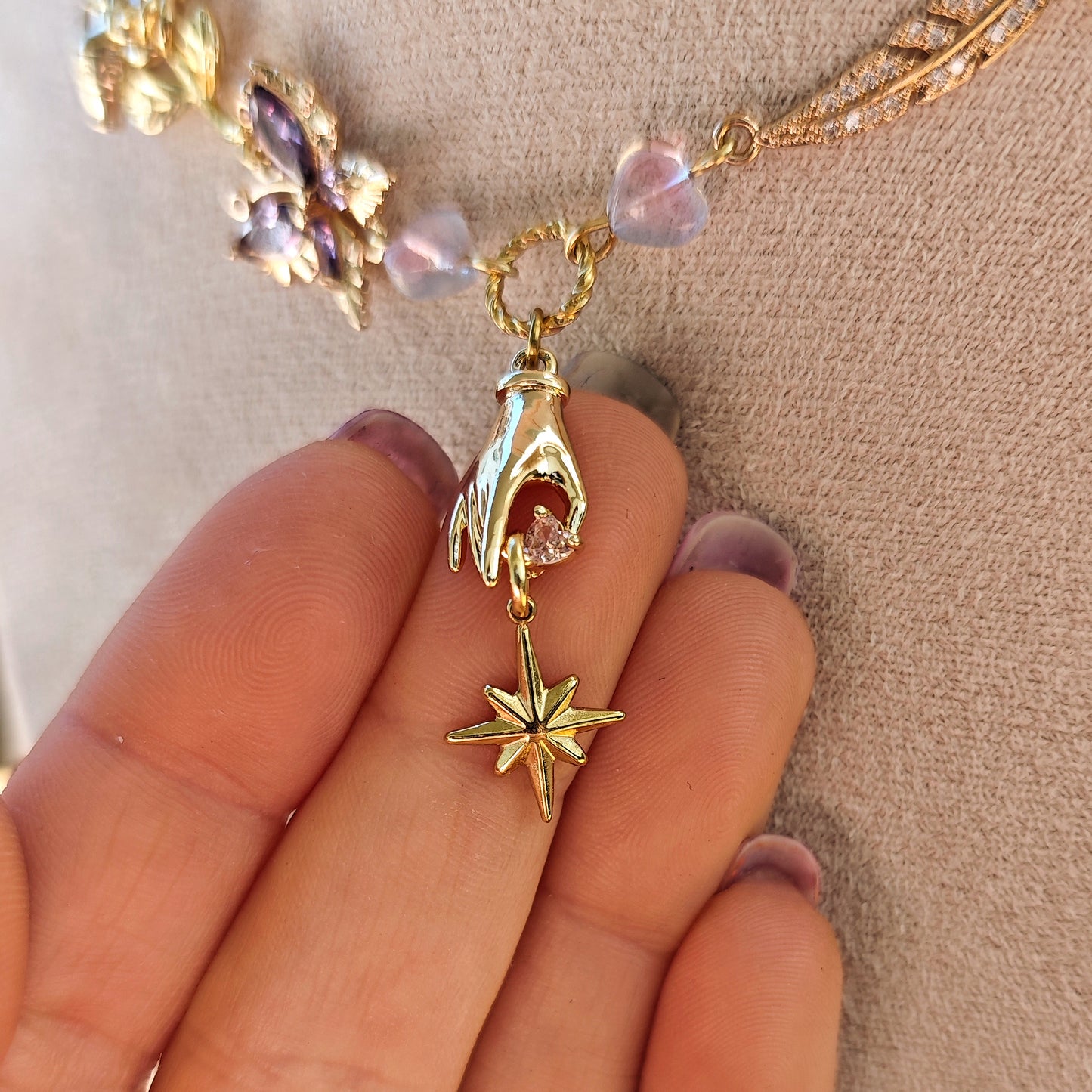 Collana choker "Eros & Psyche"