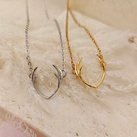 Collana Corna di Cervo, oro o argento