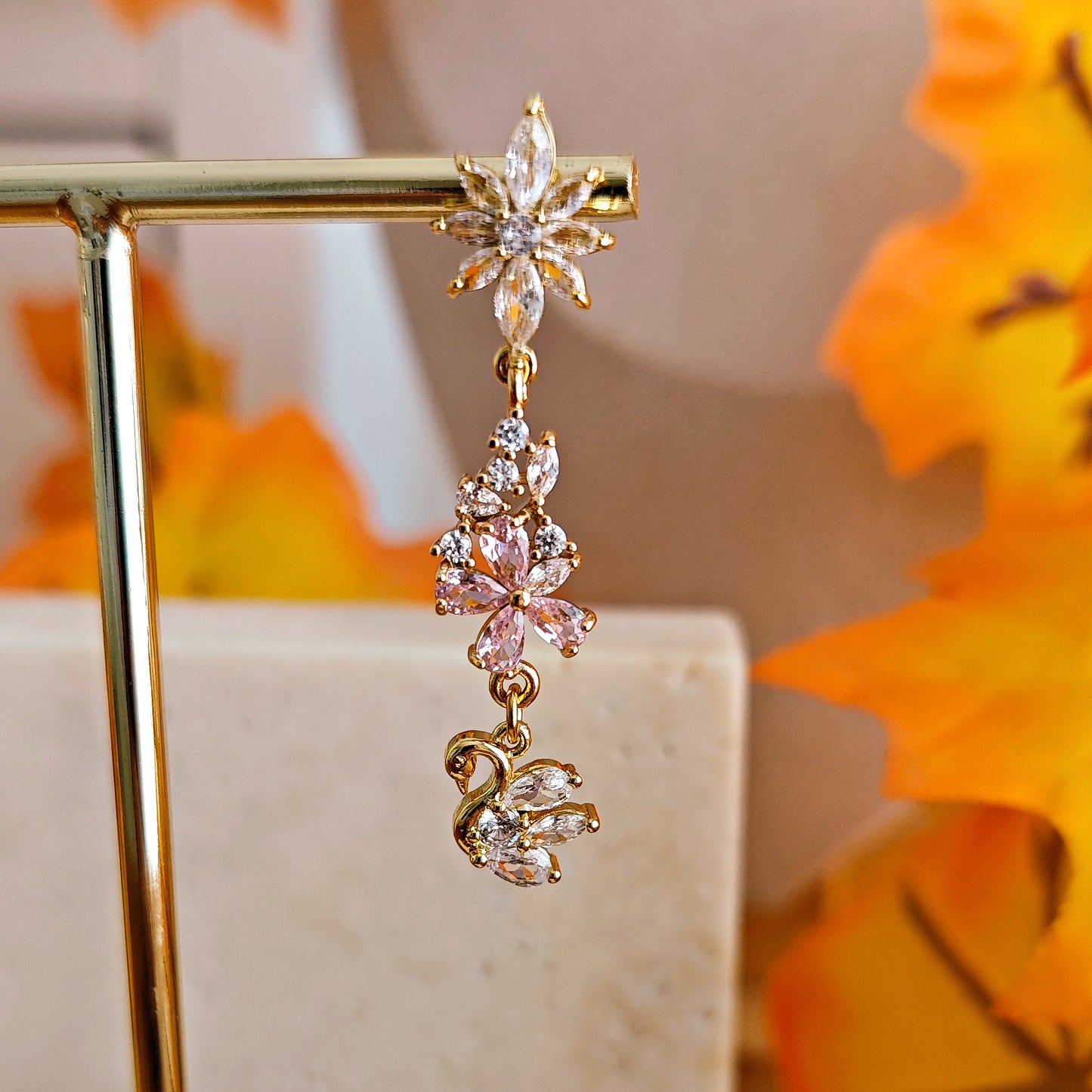 Orecchini "Swans and Spells"