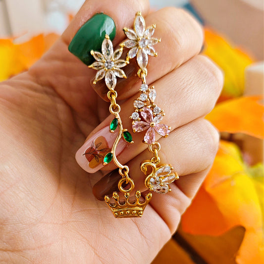 Orecchini "Swans and Spells"