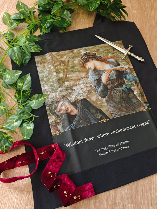 Cotton tote bag "Nimue & Merlin"