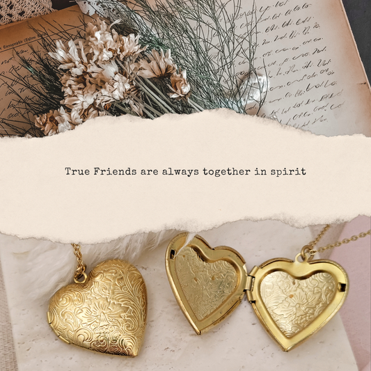 Heart Locket Necklace, Friendship Necklace, Medium size