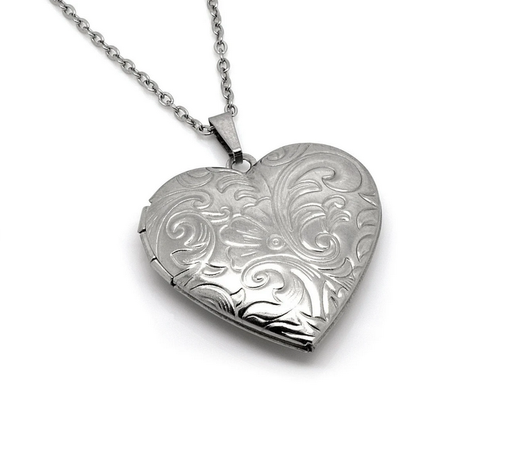Heart Locket Necklace, Friendship Necklace, Medium size