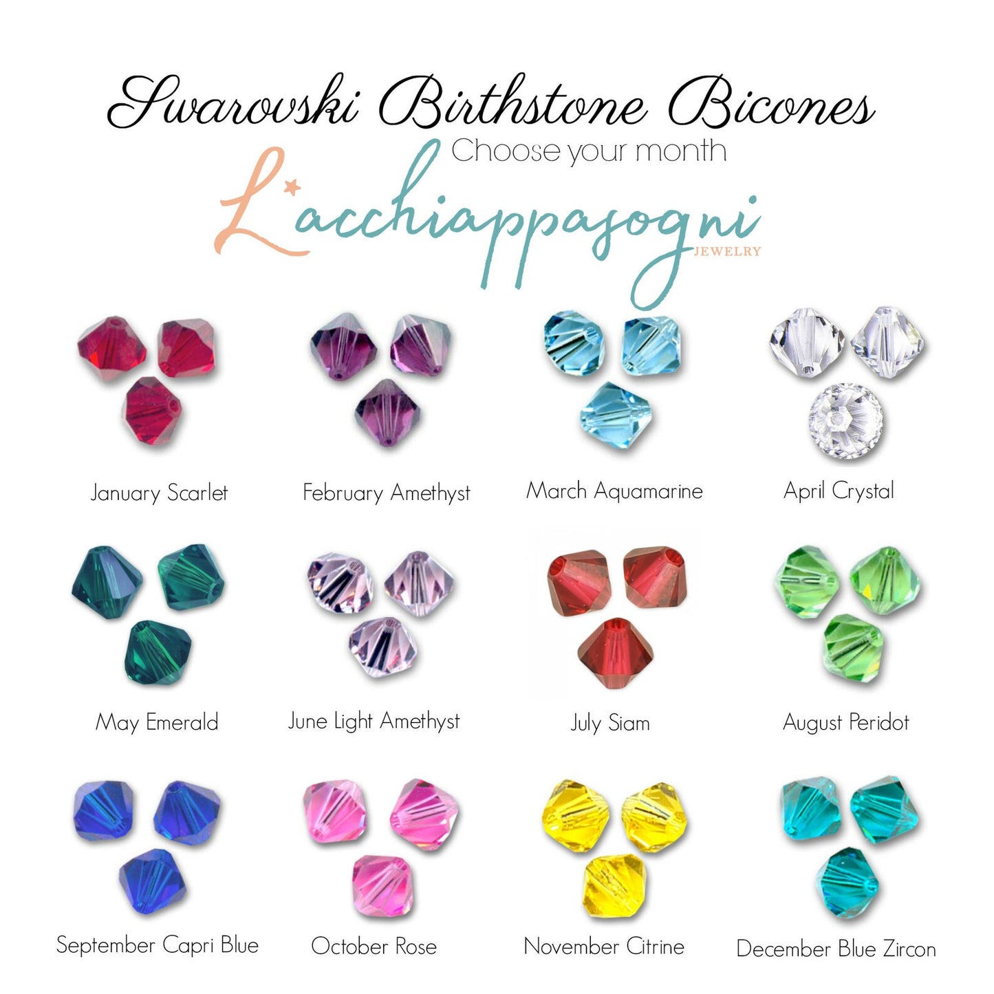 Collana Locket a cuore portafoto con lettera incisa e birthstone