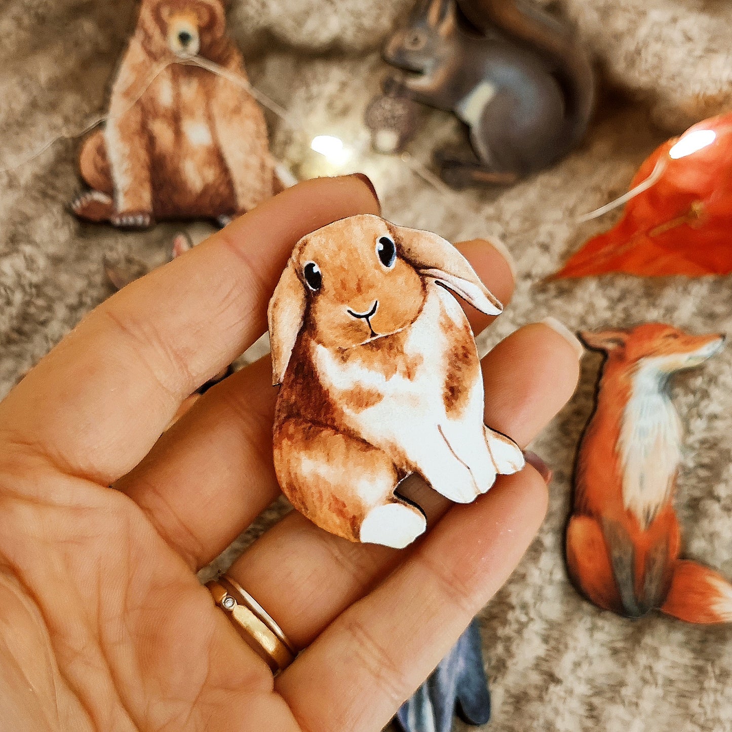 Spille in legno "Woodland Creatures"