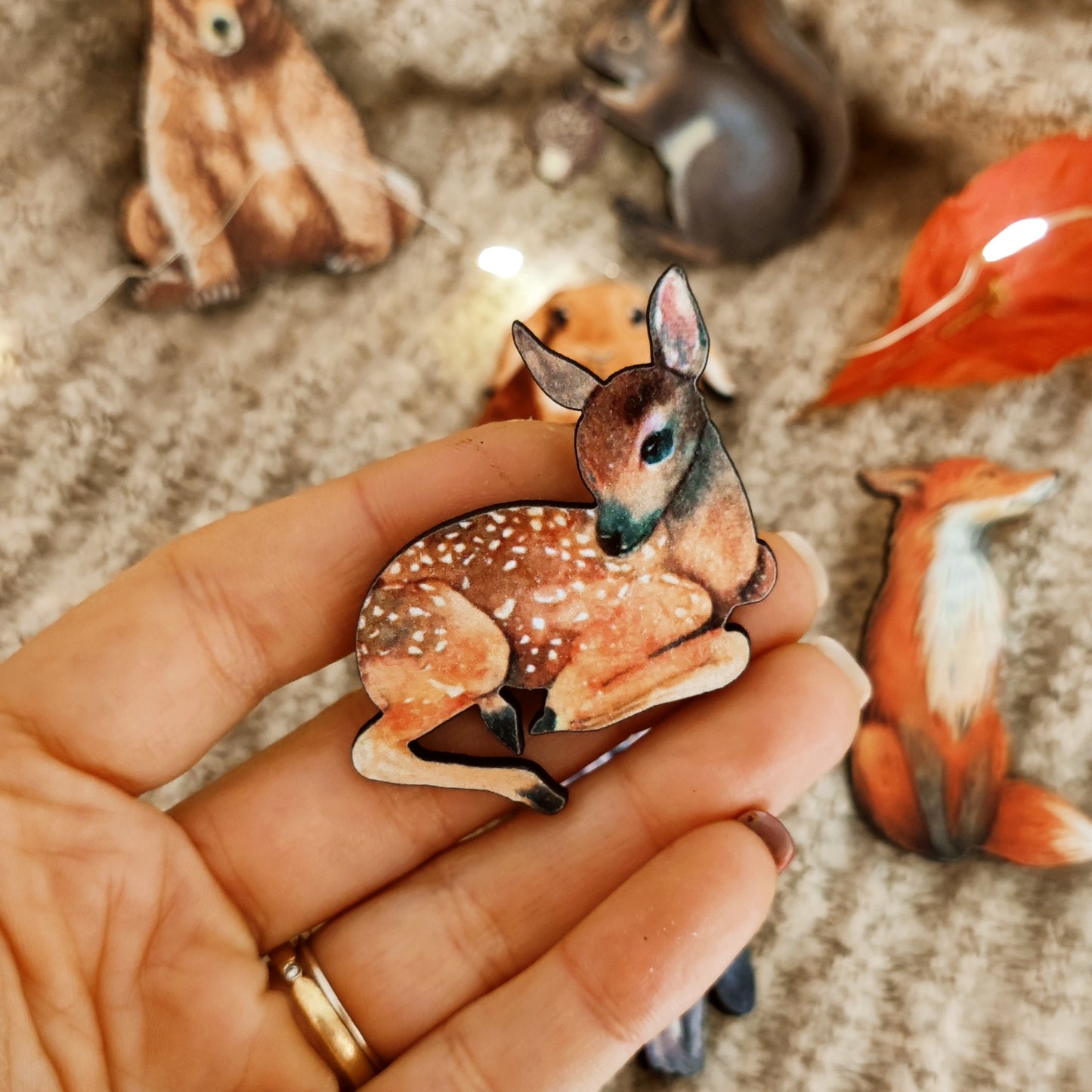 Spille in legno "Woodland Creatures"