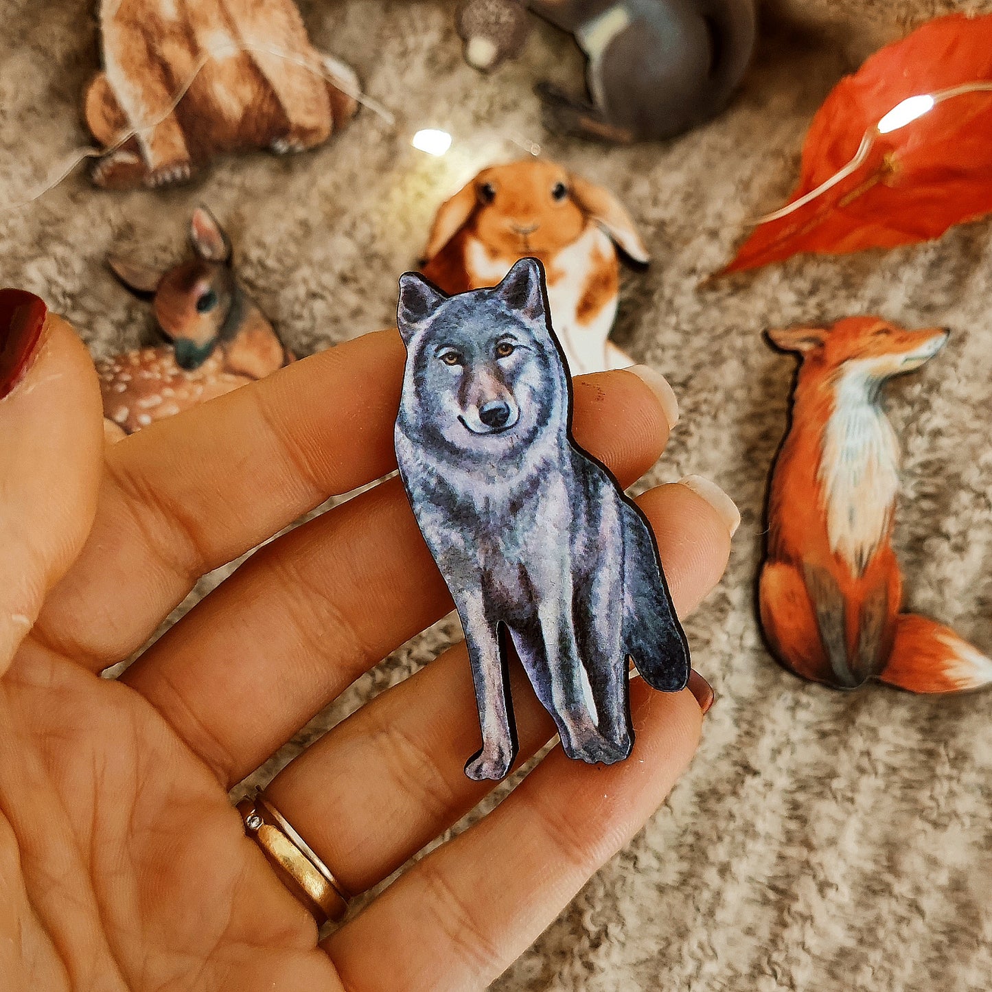 Spille in legno "Woodland Creatures"