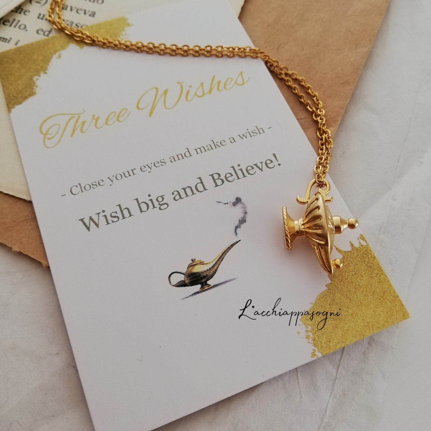 Collana Lampada Magica "Make a Wish"