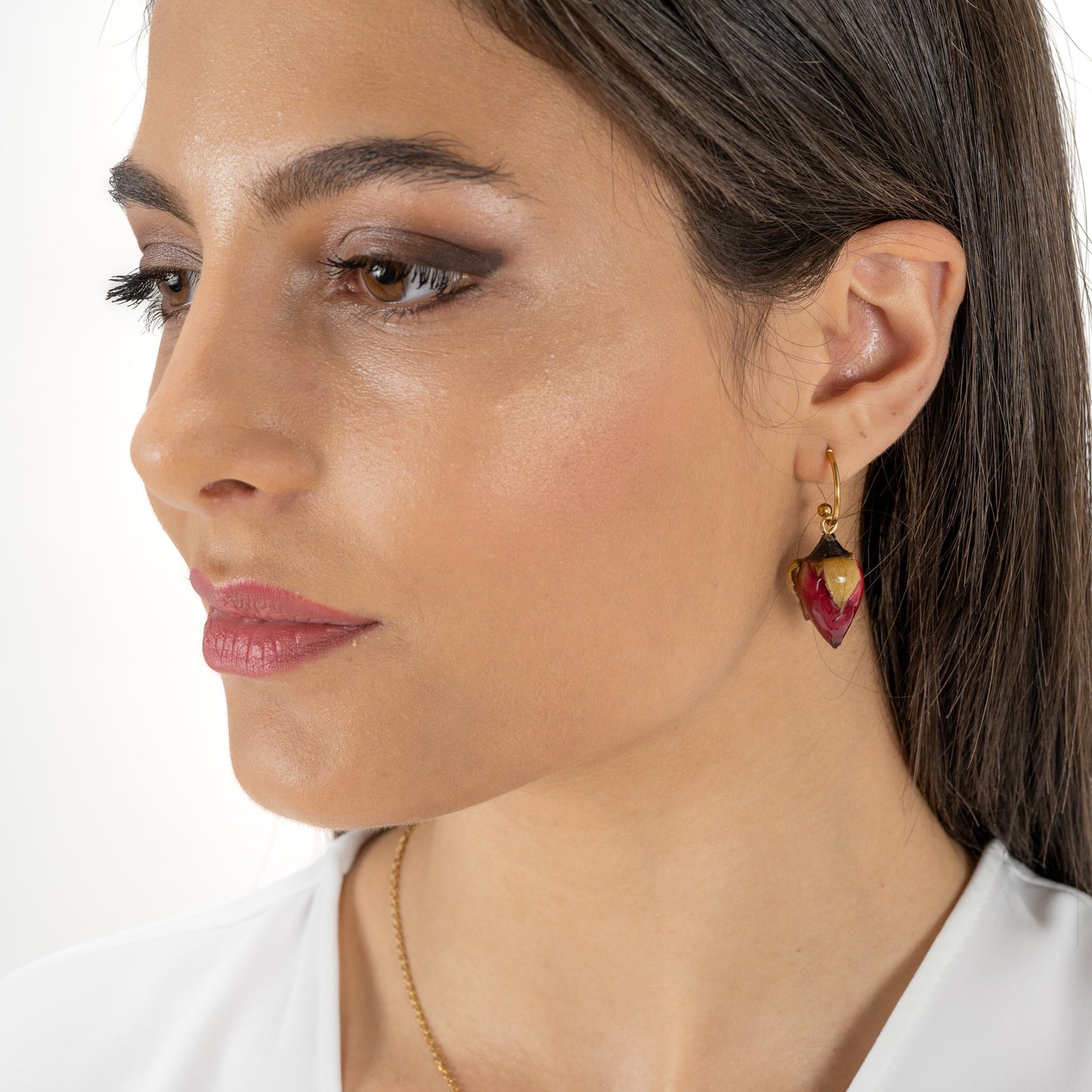 Collana "Sempiterna" con bocciolo di rosa