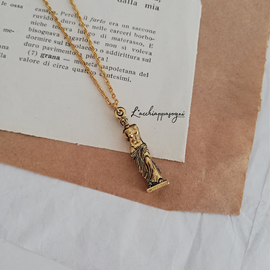 Collana "Venere di Milo" in peltro dorato