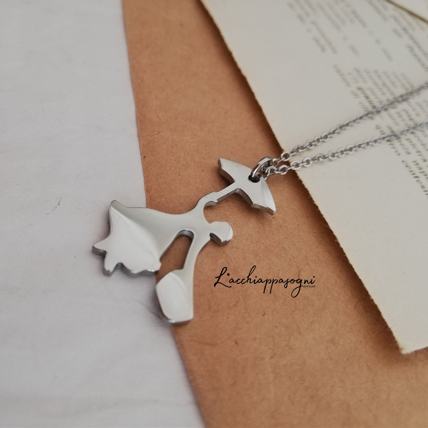 Mary Poppins silhouette necklace
