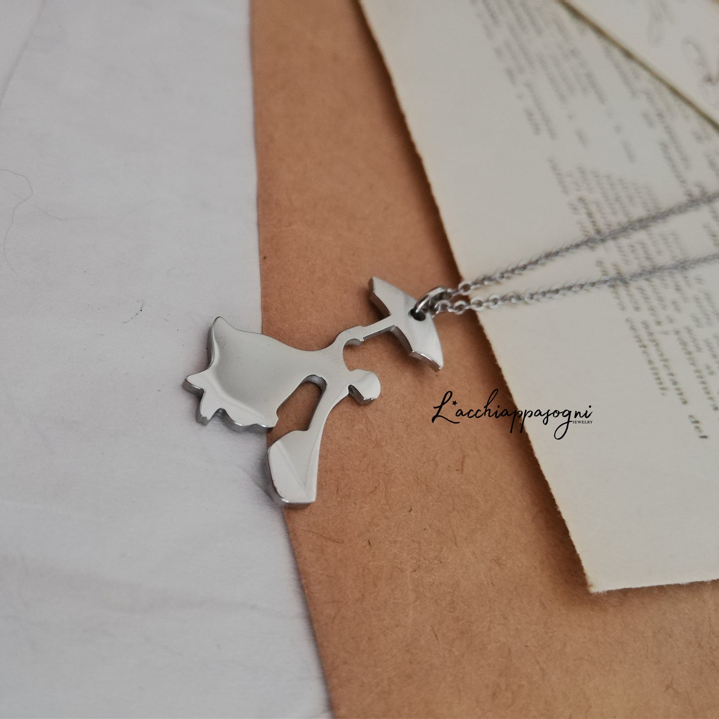 Mary Poppins silhouette necklace