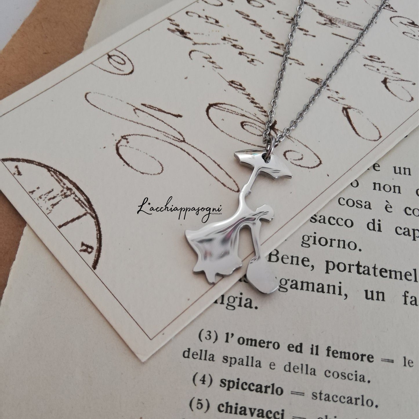 Mary Poppins silhouette necklace