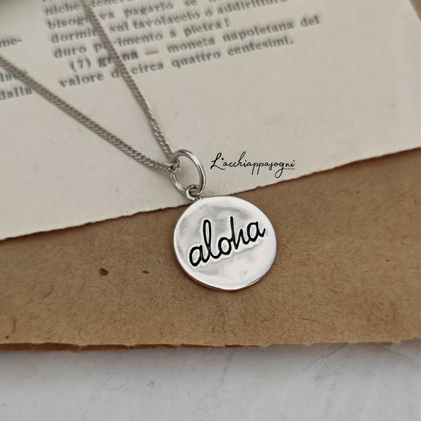 Sterling Silver "Aloha" necklace