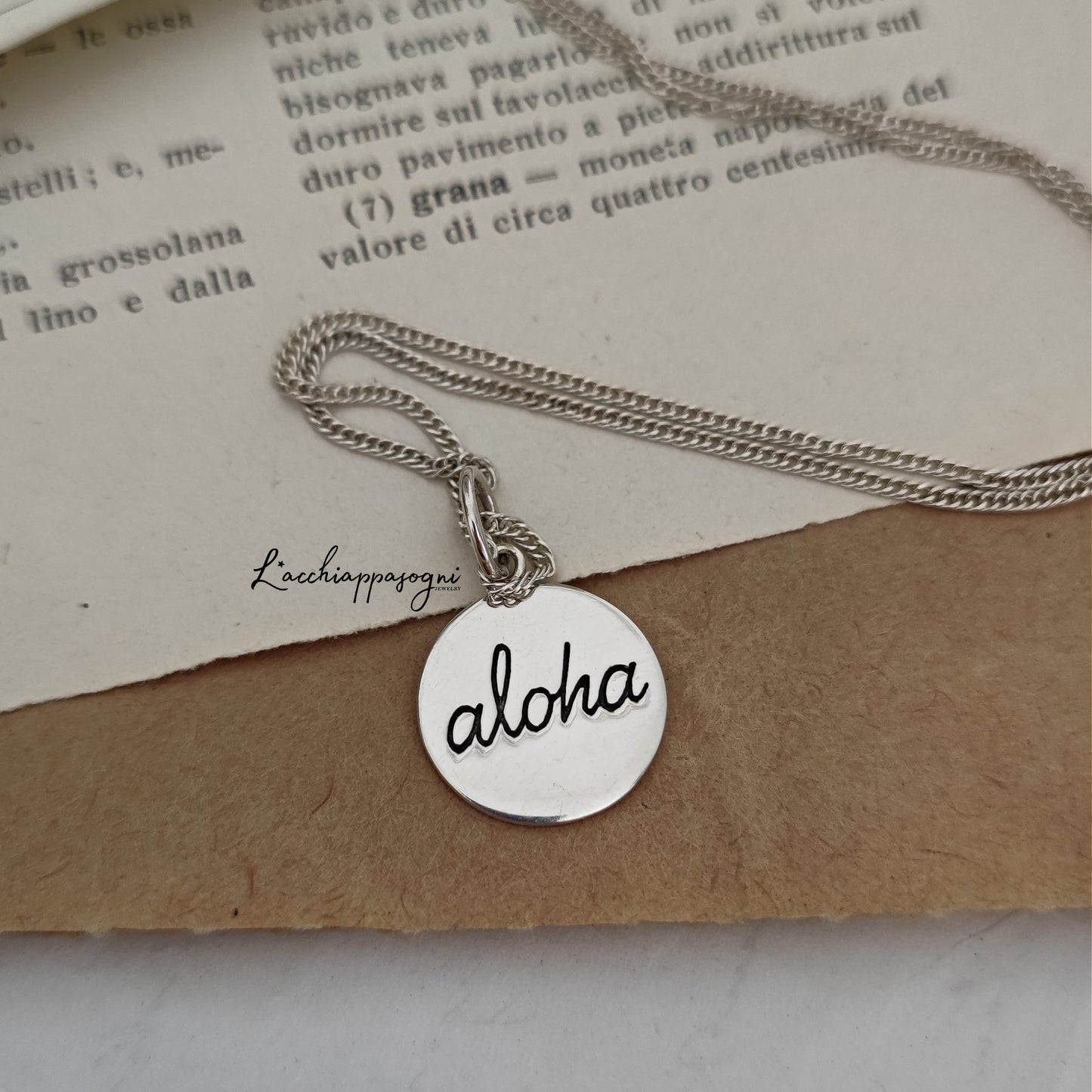 Sterling Silver "Aloha" necklace