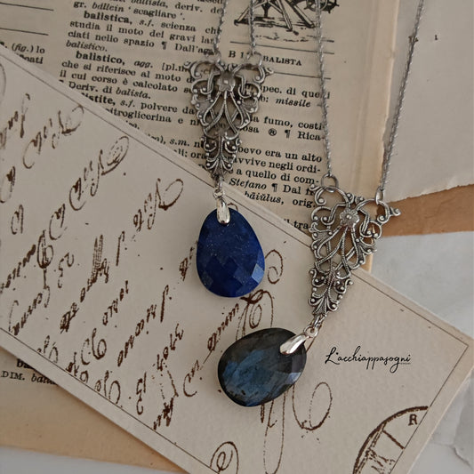Collana "Elvish Dream" con Labradorite/Lapislazzuli