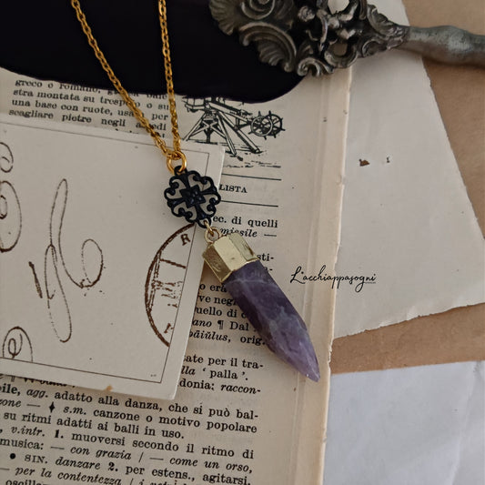 "Charmed" necklace with Amethyst