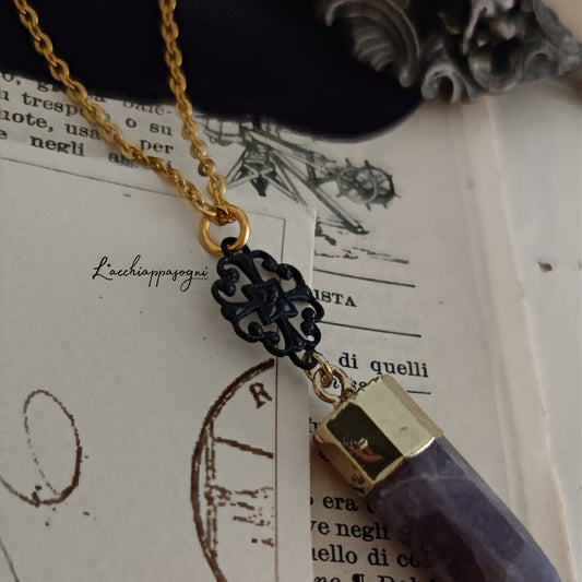 "Charmed" necklace with Amethyst