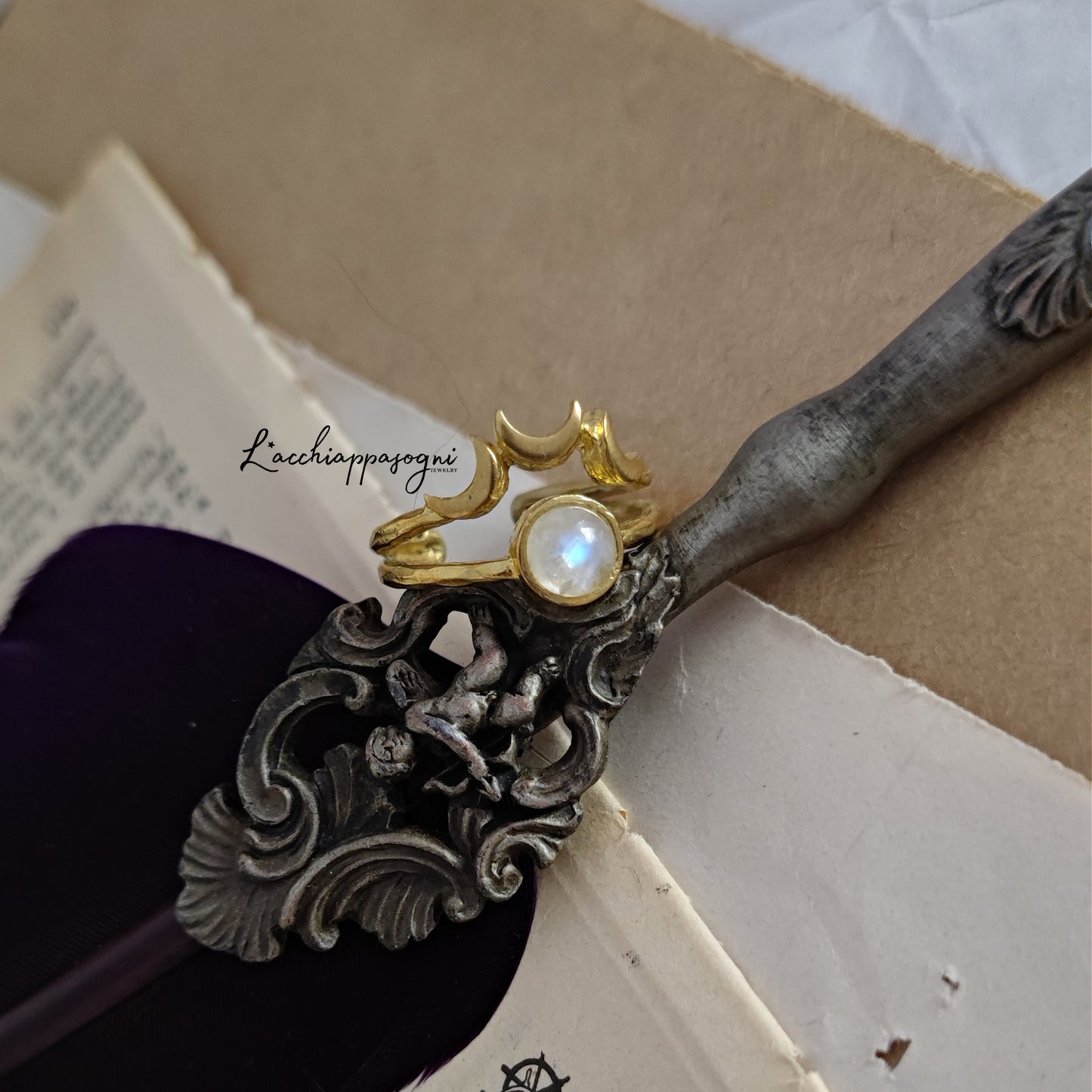 Anello "Moon phases"